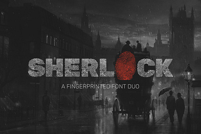 Sherlock Font Duo display duo finger fingerprints font modern prints sans serif sherlock