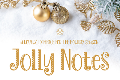 Jolly Notes – Decorative Christmas Font adorable christmas cute december decorative family font friendly graphic design holidays jolly lovely postcard seasonal snow tree typeface winter