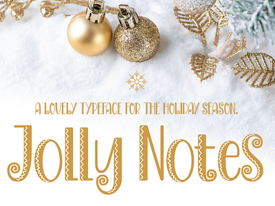 Jolly Notes – Decorative Christmas Font adorable christmas cute december decorative family font friendly graphic design holidays jolly lovely postcard seasonal snow tree typeface winter
