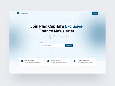 Newsletter Subscriptions Landing Page