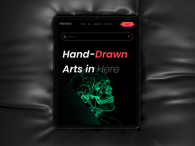 Hand-Drawn Arts Website 🫳🏻 app design hand drawn illustration landing page product design ui ux web website