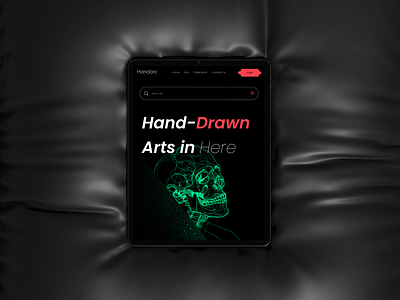 Hand-Drawn Arts Website 🫳🏻 app design hand drawn illustration landing page product design ui ux web website