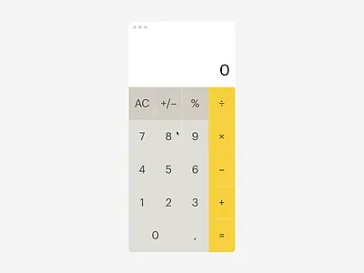 Daily UI #004 Calculator dailyui ui