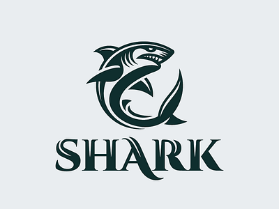 Shark branding concept design illustration logo shark