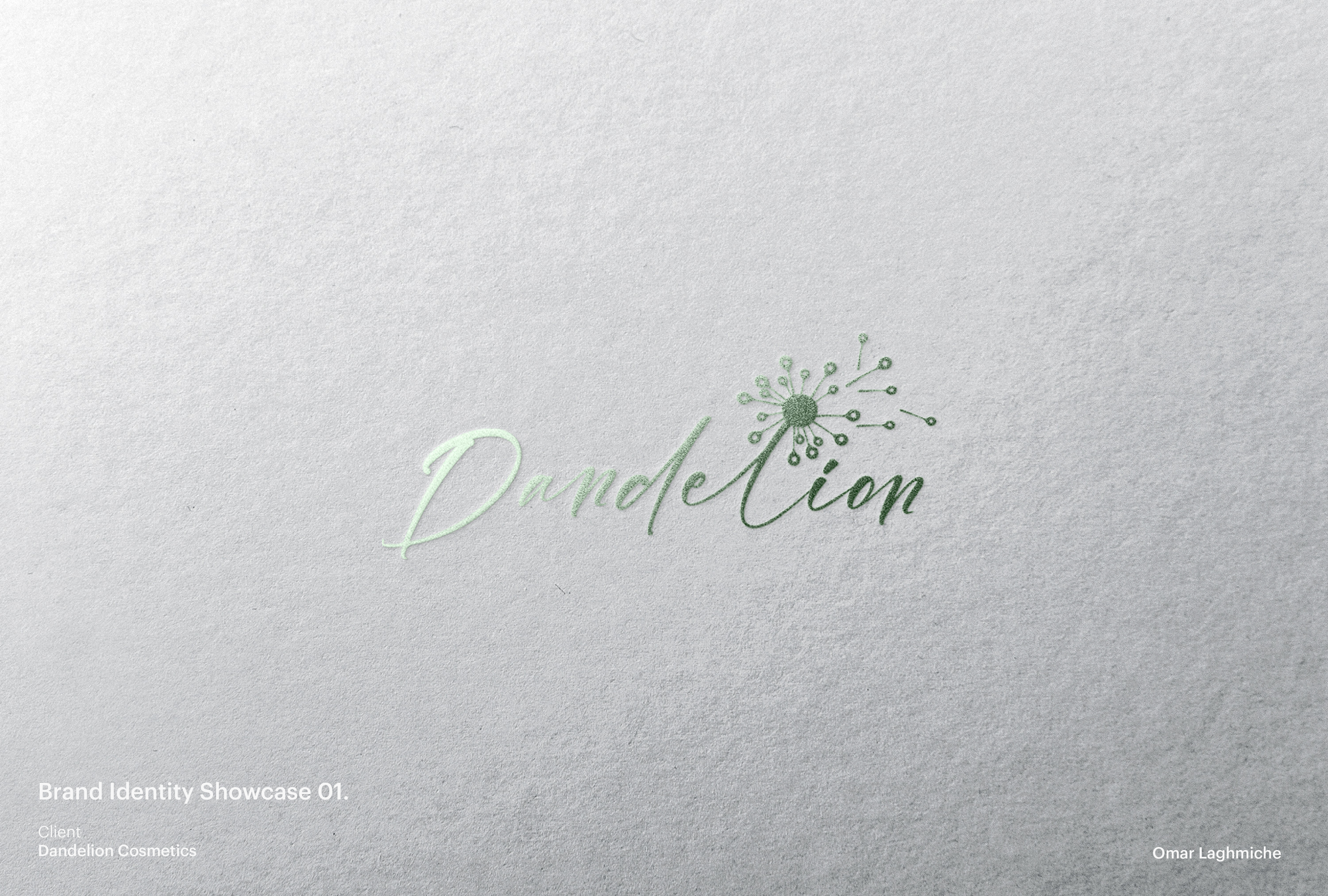 Dandelion Cosmetics Brand brand branding cosmetics design graphic design illustration illustrator laghmiche logo qatar typography vector