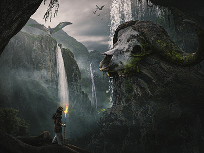 Cursed Cave - Personal Project design digital imaging manipulation movie poster photo manipulation poster thumbnail