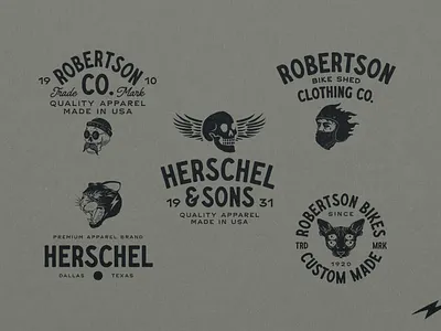 Old school logos font lettering logo badge old school retro logo tattoo style vintage logo