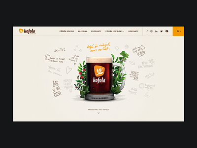Kofola – Web. czech design drink fun graphic design illustration kofola lemonade ui ux web webdesign