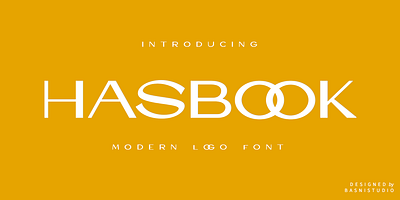 HASBOOK | MODERN LOGO FONT brand identity branding design font graphic design illustration logo typography ui vector