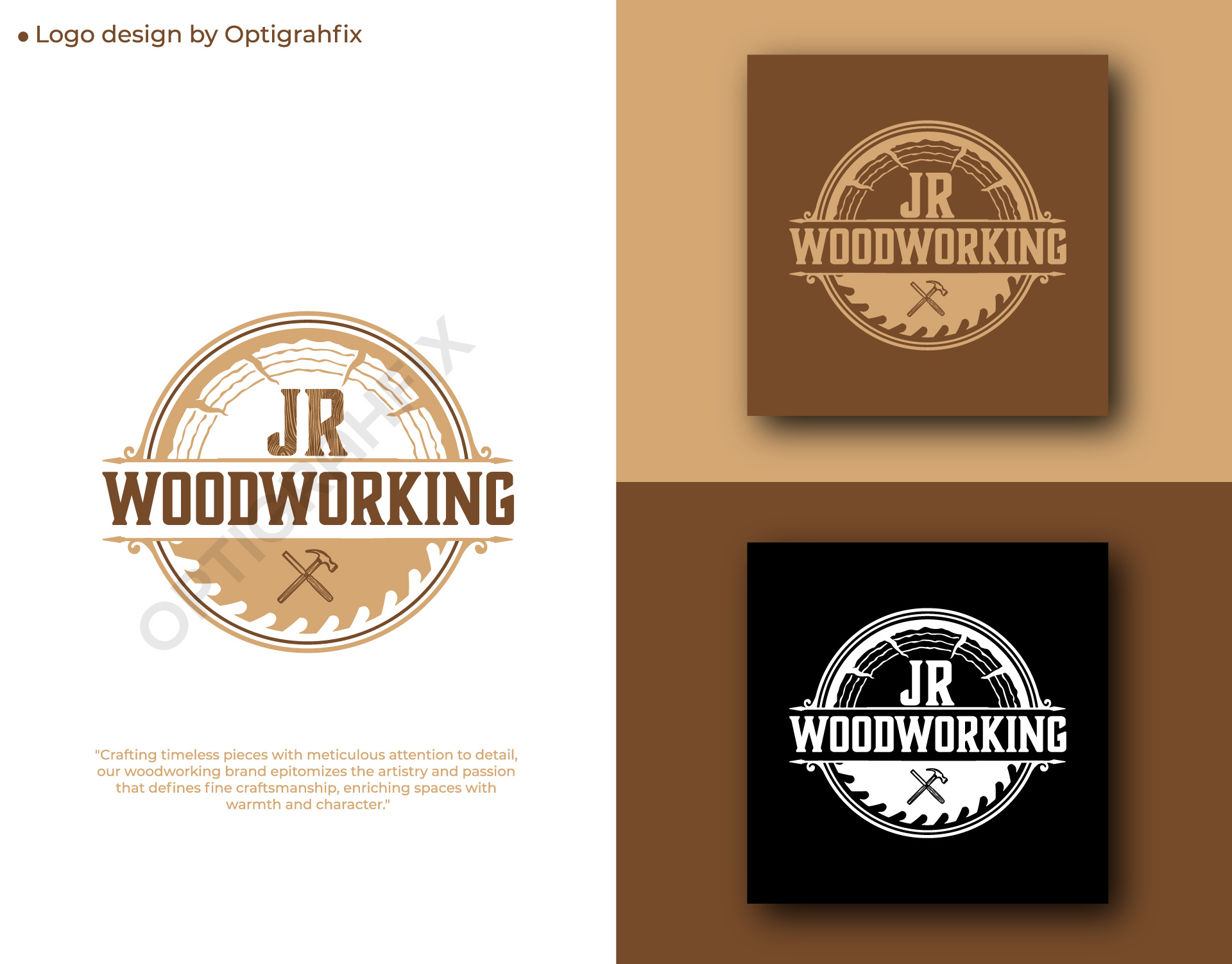 Woodworking logo design | Brand identity | branding brand design brand identity branding business logo carpentry logo logo design logo presentation wood logo woodworking
