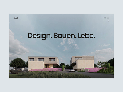 Fesil — Menu Interaction animation architecture construction design german home page interaction landing page luxury homes menu motion graphics navigation property real estate residential swiss switzerland ui web page website