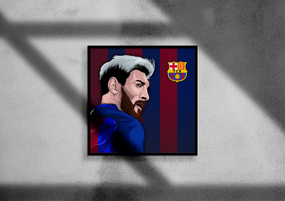 Wall Painting // Leo Messi graphic design illustration