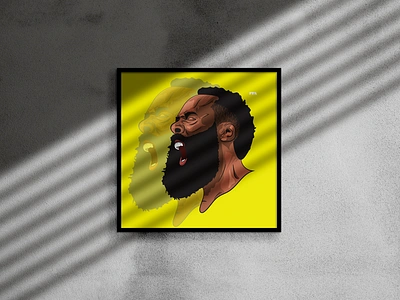 Wall painting // James Harden graphics design illustration