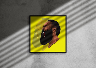 Wall painting // James Harden graphics design illustration