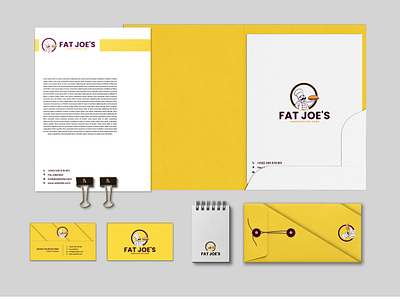 Stationary Designs - Fat Joe's! advertising advertisingagency brandidentity branding designers designs digitalagency fatjoe freelancing graphicdesigner graphicdesigners identityservices illustration innovatixhub logo logodesign logodesigns logos marketting restaurant