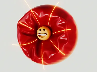 Smiley colllison fun nose red smash smiley