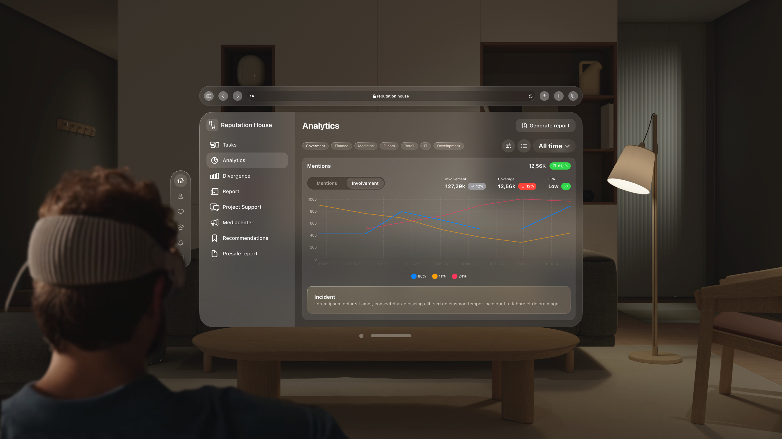Analytics in visionOS design system app apple design design ui visionos vr