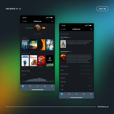 Daily UI: Day 6 - Profile Page Design graphic design ui