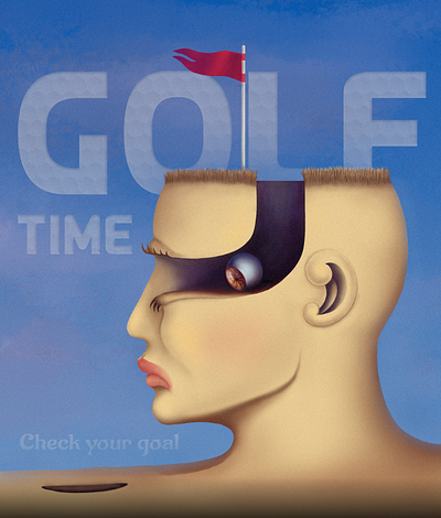 Golf eye eye golf graphic design illustration time