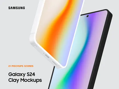 Samsung Galaxy S24 - 21 Clay Mockups Scenes clay customizable device galaxy galaxy s24 galaxy s24 clay galaxy s24 mockup galaxy s24 template mobile mockup psd samsung samsung galaxy s24 samsung galaxy s24 mockup smartphone template