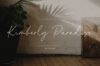 Kimberly Paradise - Monoline Script Font design font fonts graphic design handwritten font illustration script script font wedding font