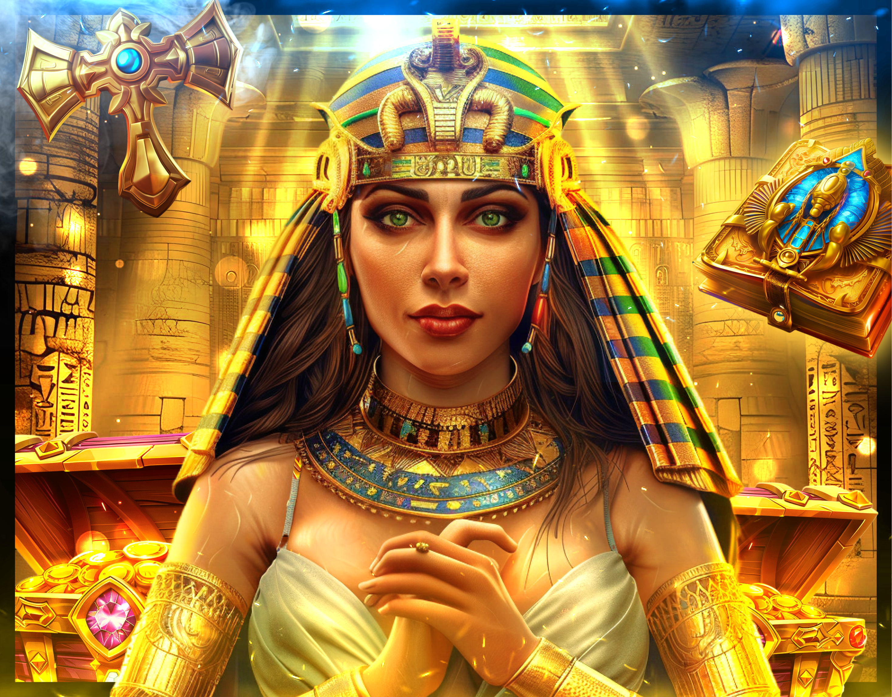 Gambling Slot Casino | Egypt slot game art banner casino gambling game gaming illustration slot slot game