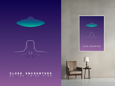 Close Encounters aliens close encounters cosmos design film graphic design illustration minimalist movie poster science fiction sf space vector