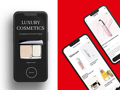 Beauty cosmetics mobile application beauty chanel cosmetics design dior mobile app mobile design project ui