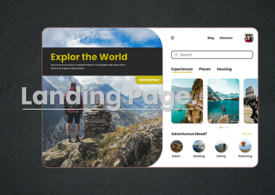 Landing Page. design figma travel ui website