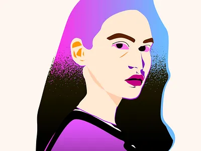 portrait girl art beatiful branding clean colorful design girl girlportrait gradient graphic graphic design hot illustration portrait pretty vector