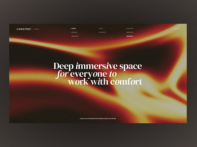 COWORKER - Web Design abstract branding design graphic immersive logo web web design web site