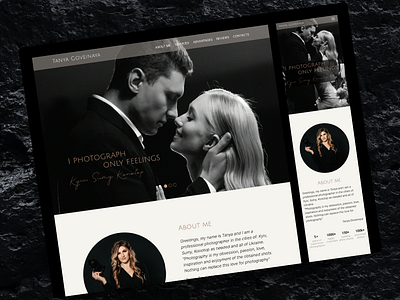 Landing photographer's portfolio landing page photographers portfolio ui ux