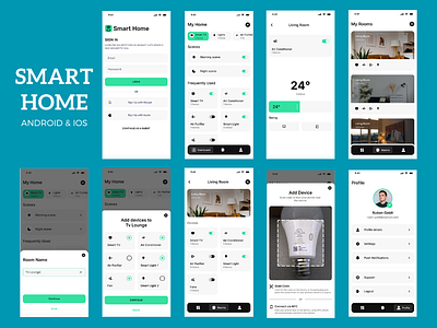 Smart Home (Figma Mobile Screens) design figma graphic design mobile app ui