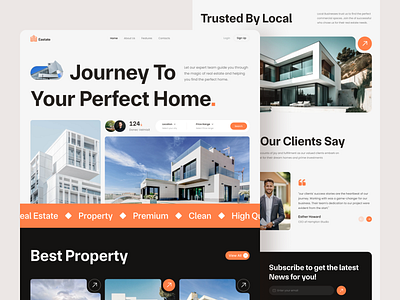 Real Estate Landing Page landing page product design property website real estate real estate agency real estate ui real estate website real estate landing page uiux design web design website