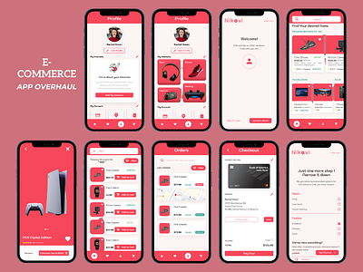 E-COMMERCE APP OVERHAUL branding design graphic design mobile app ui