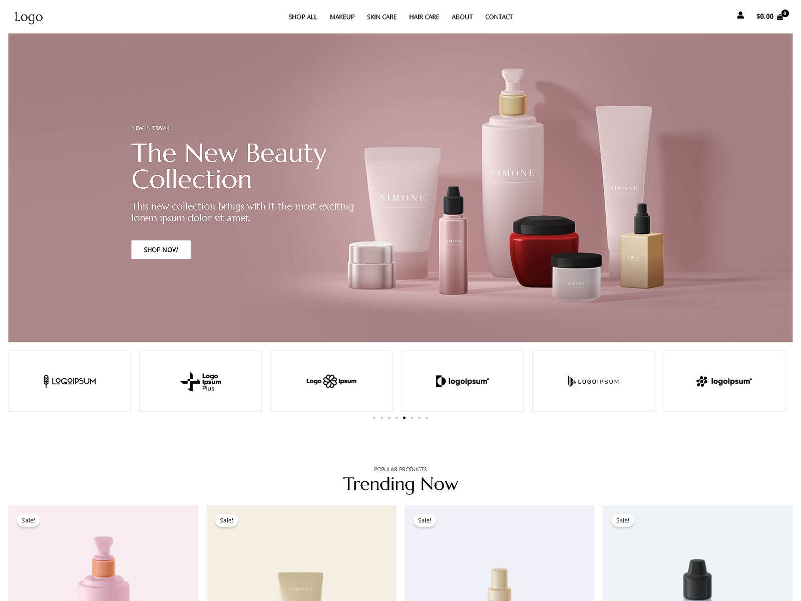 Beauty store website design by Md Amirul Islam on Dribbble