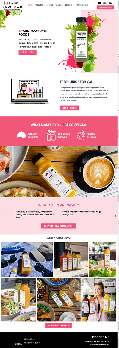 BRAND YOUR OWN FOOD (Figma Desktop Design) figma graphic design ui website