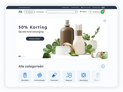 A3 Apotheke - Online webshop ecommerce ui ux