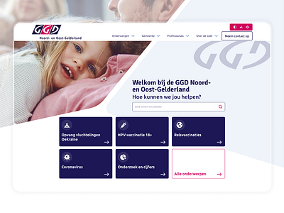 GGD Noord- en Oost Gelderland - Website data ui ux