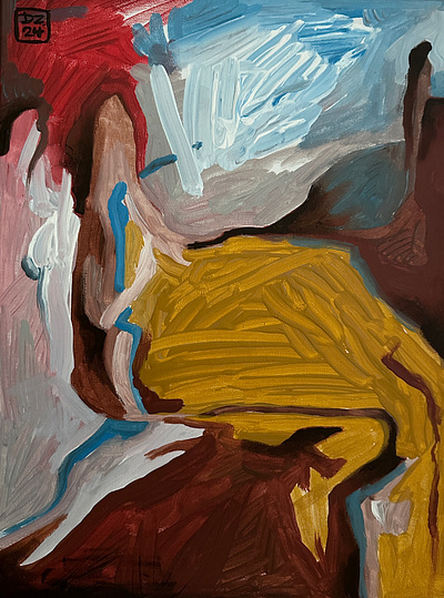 OBLEVA ...., akryl na plátně, 40 x 30 cm, Zdeněk Duroň 2024