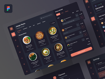 POS restaurant system app branding food graphic design logo restaurant sushi ui web web app