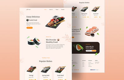 Sushi restaurant web design app restaurant sushi ui uiux ux uxui web web design