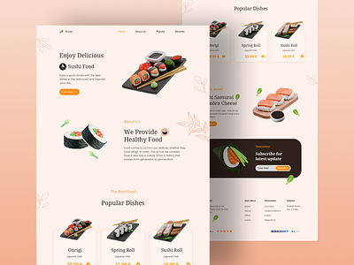 Sushi restaurant web design app restaurant sushi ui uiux ux uxui web web design