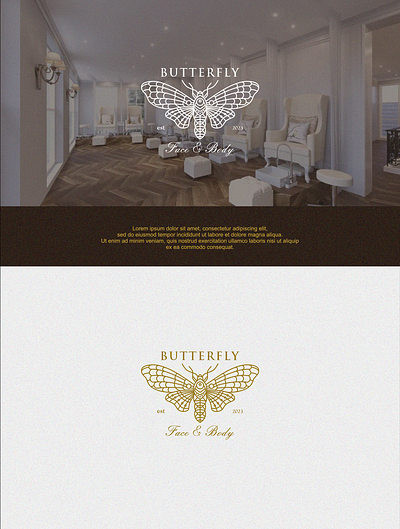 Butterfly Salon aesthetic animal branding design graphic design illustration logo simple ui vector