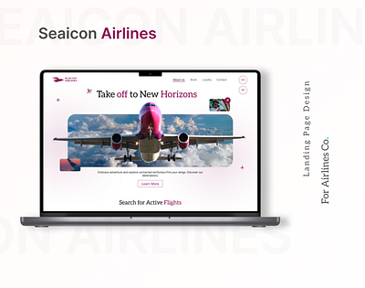 Airlines Company Home Page airlines home page landing page plane travel trip ui ui kit website