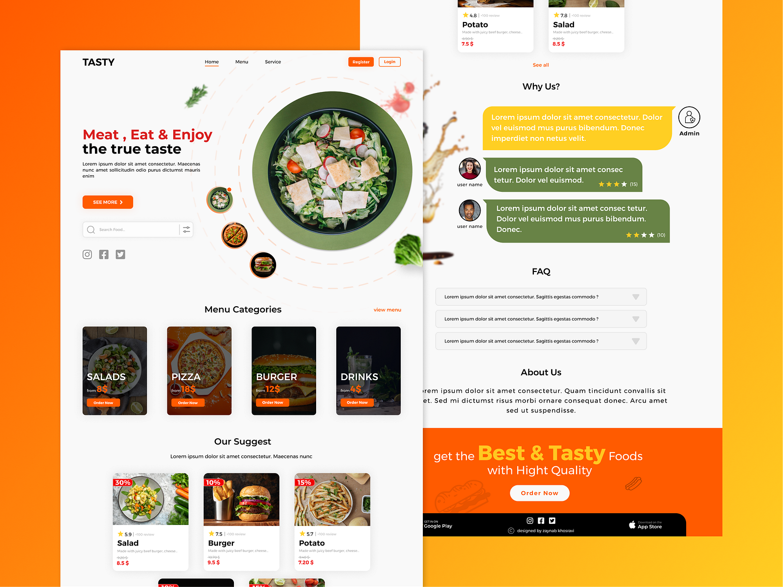 Fast Food Website Design By Oleksandr Holovach On Dribbble