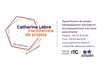 Visit card for Catherine Lebre, Consultant branding graphic design logo