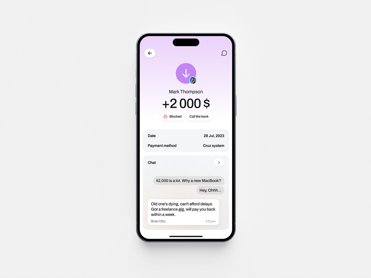 Cruz: Transaction details by Renat Muratshin on Dribbble