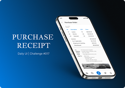 #017 | Purchase Receipt app challenge daily ui dailyui iphone mobile purchase purchase receipt receipt ui