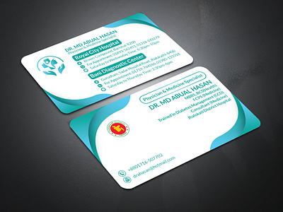 medical visiting card branding graphic design logo prescription pad vector visiting card